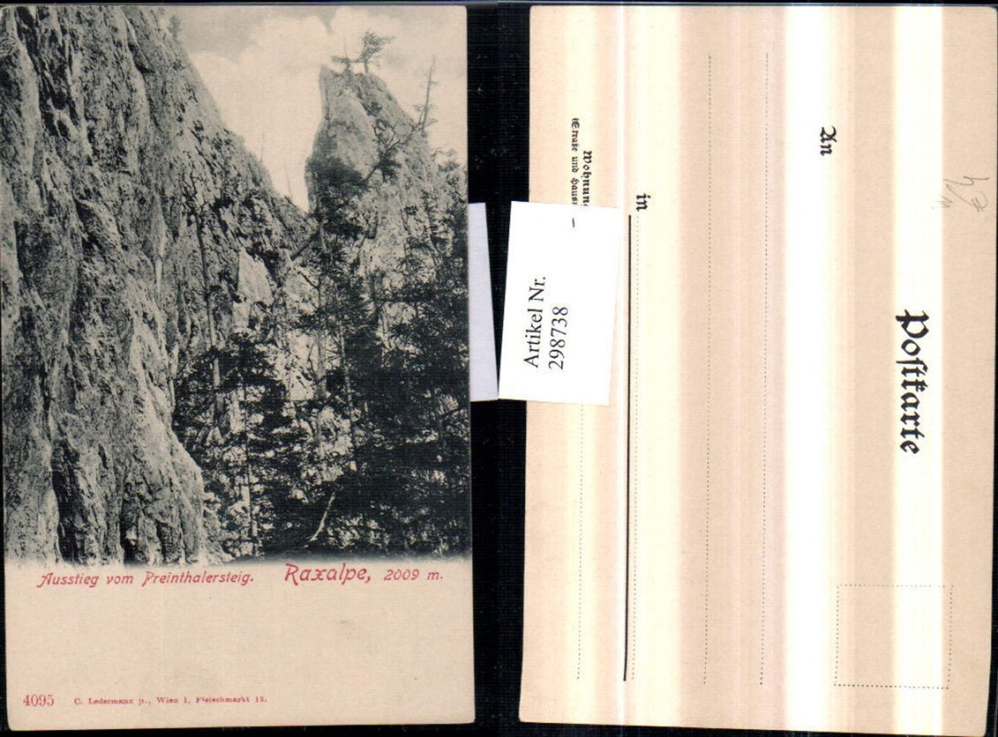 298738,Raxalpe Ausstieg vom Preintalersteig b. Prein