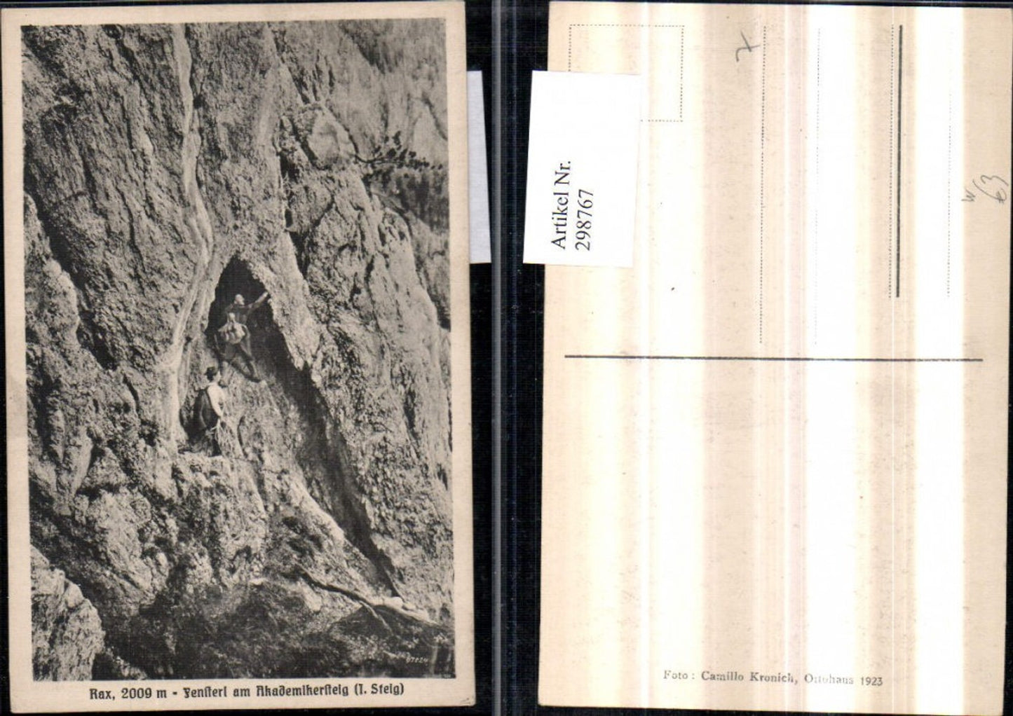 298767,Rax Höllental Fensterl am Akademiker-Steig b. Schwarzau Bergsteiger