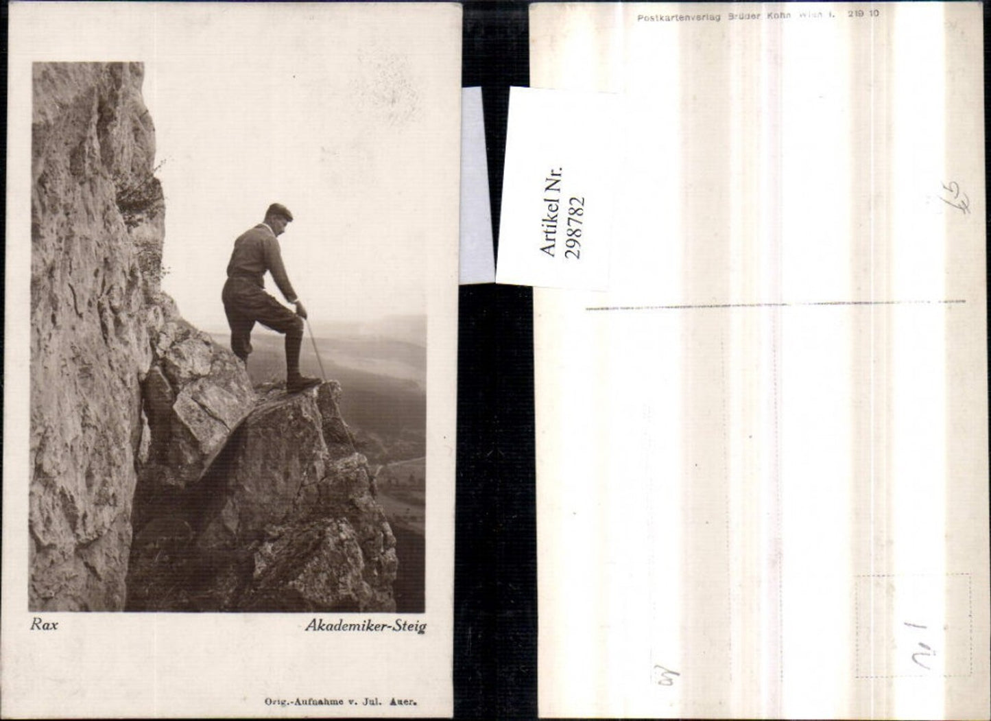 298782,Rax Akademiker-Steig Motiv Bergsteiger pub Brüder Kohn