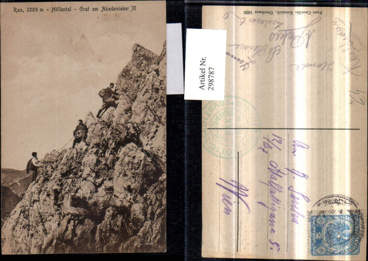 298787,Rax Höllental Grat am Akademiker-Steig b. Schwarzau Bergsteiger