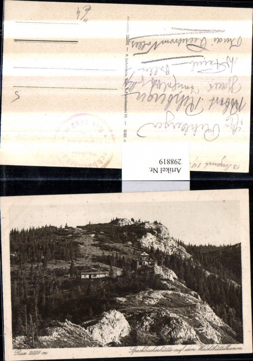 298819,Rax Speckbacherhütte Berghütte auf d. Wachtlhüttelkamm b. Breitenstein