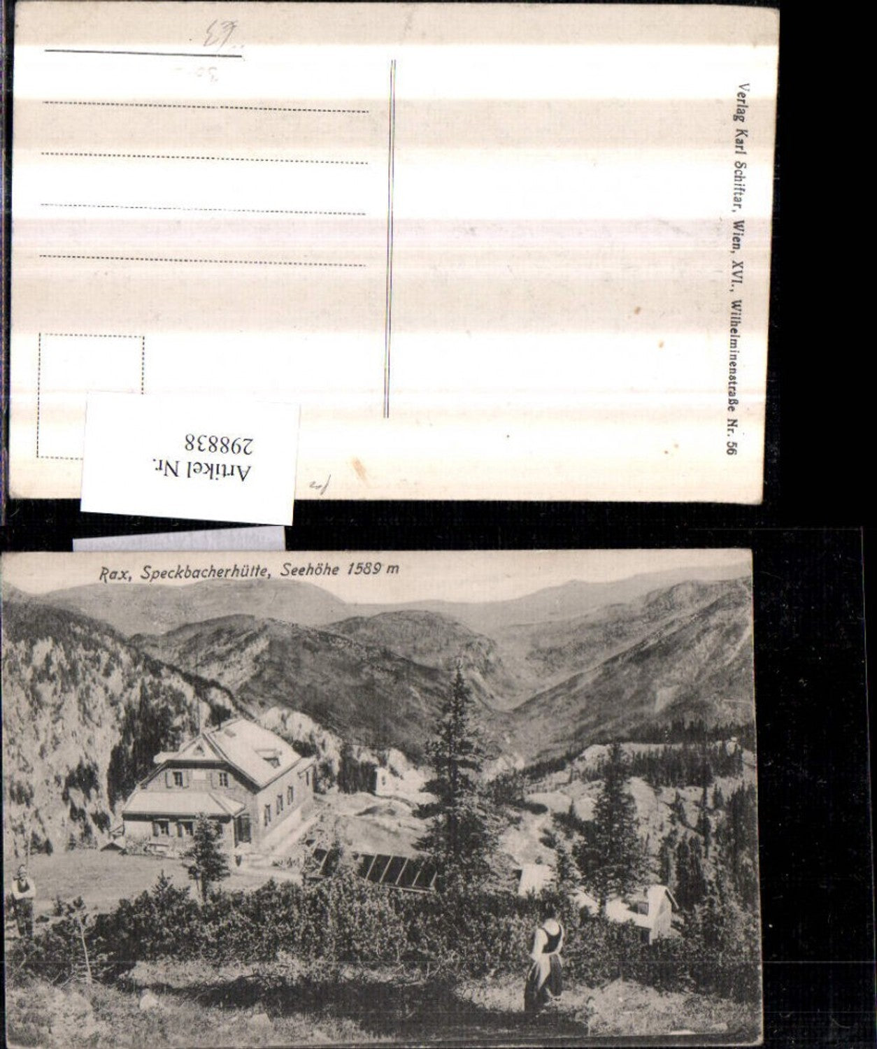 298838,Rax Speckbacherhütte Berghütte Bergkulisse b. Breitenstein