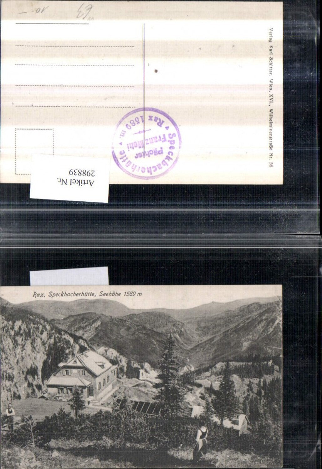 298839,Rax Speckbacherhütte Berghütte Bergkulisse b. Breitenstein