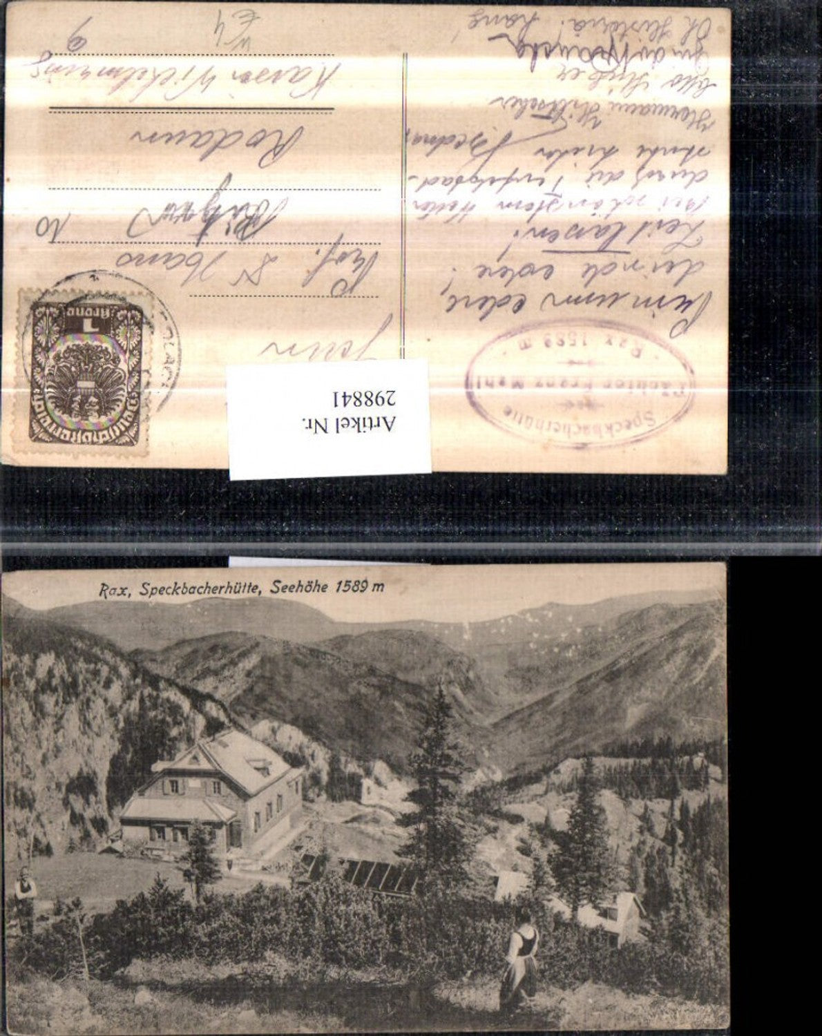 298841,Rax Speckbacherhütte Berghütte Bergkulisse b. Breitenstein