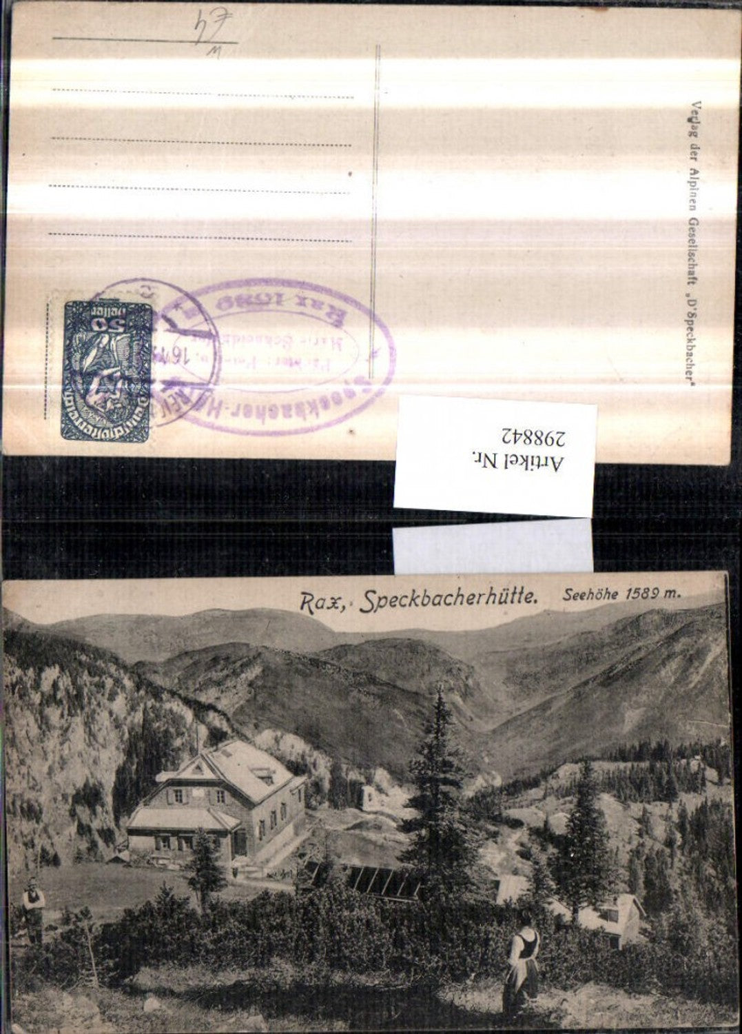 298842,Rax Speckbacherhütte Berghütte Bergkulisse b. Breitenstein
