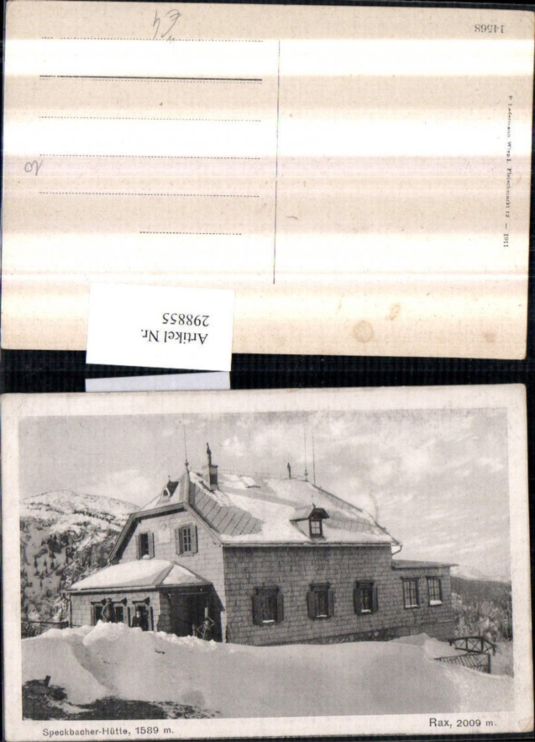 298855,Rax Speckbacherhütte Berghütte b. Breitenstein Winterbild