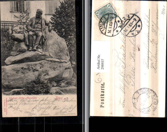 298937,Linz an d. Donau Adalbert-Stifter-Monument pub Stengel & Co 3739