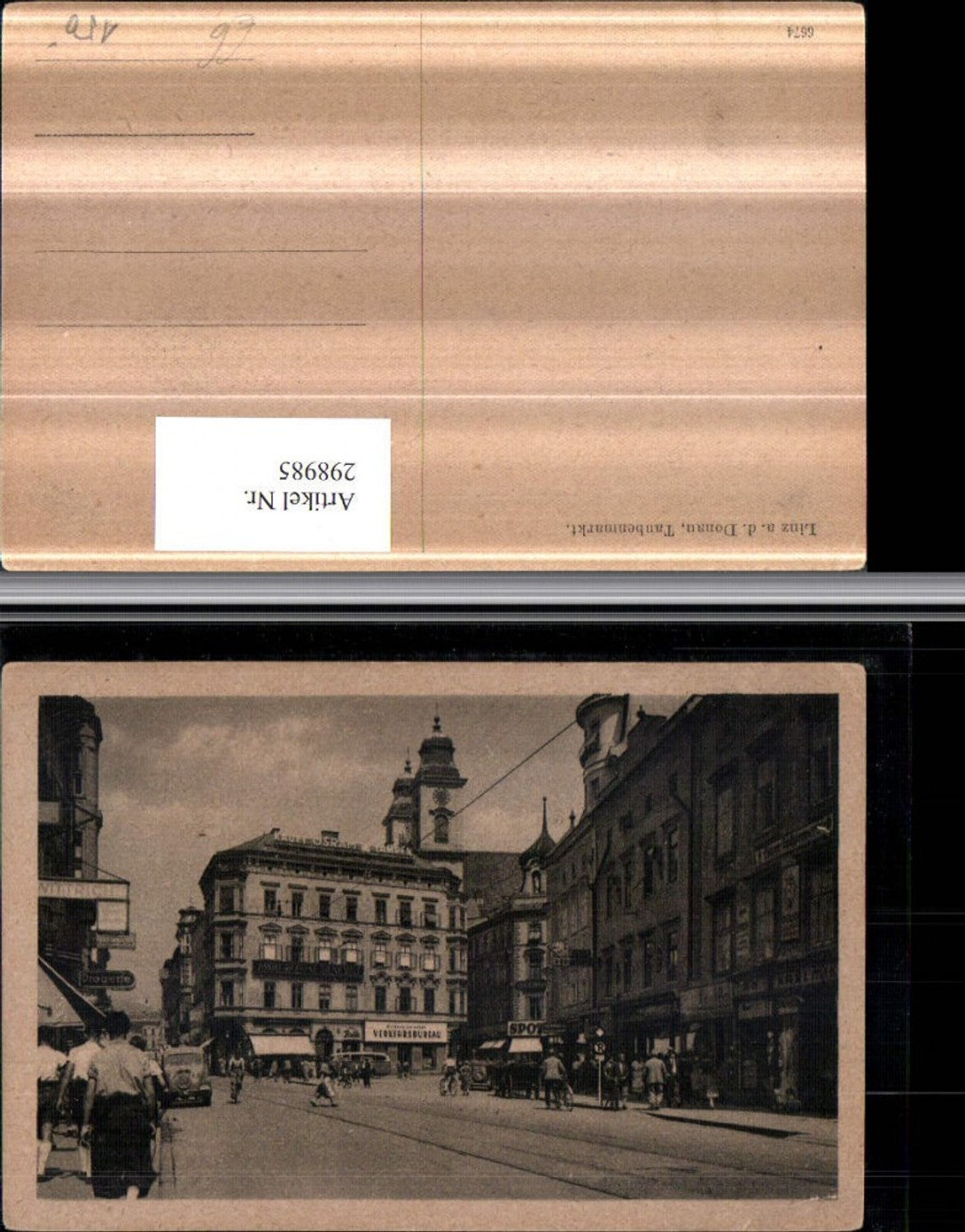 298985,Linz an d. Donau Taubenmarkt Straßenansicht Geschäfte