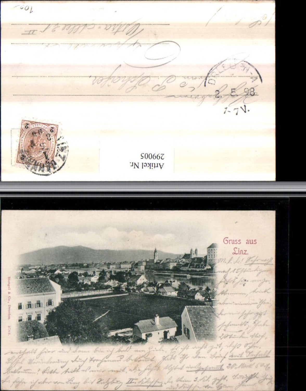 299005,Gruß aus Linz an d. Donau Totale pub Stengel & Co 3703