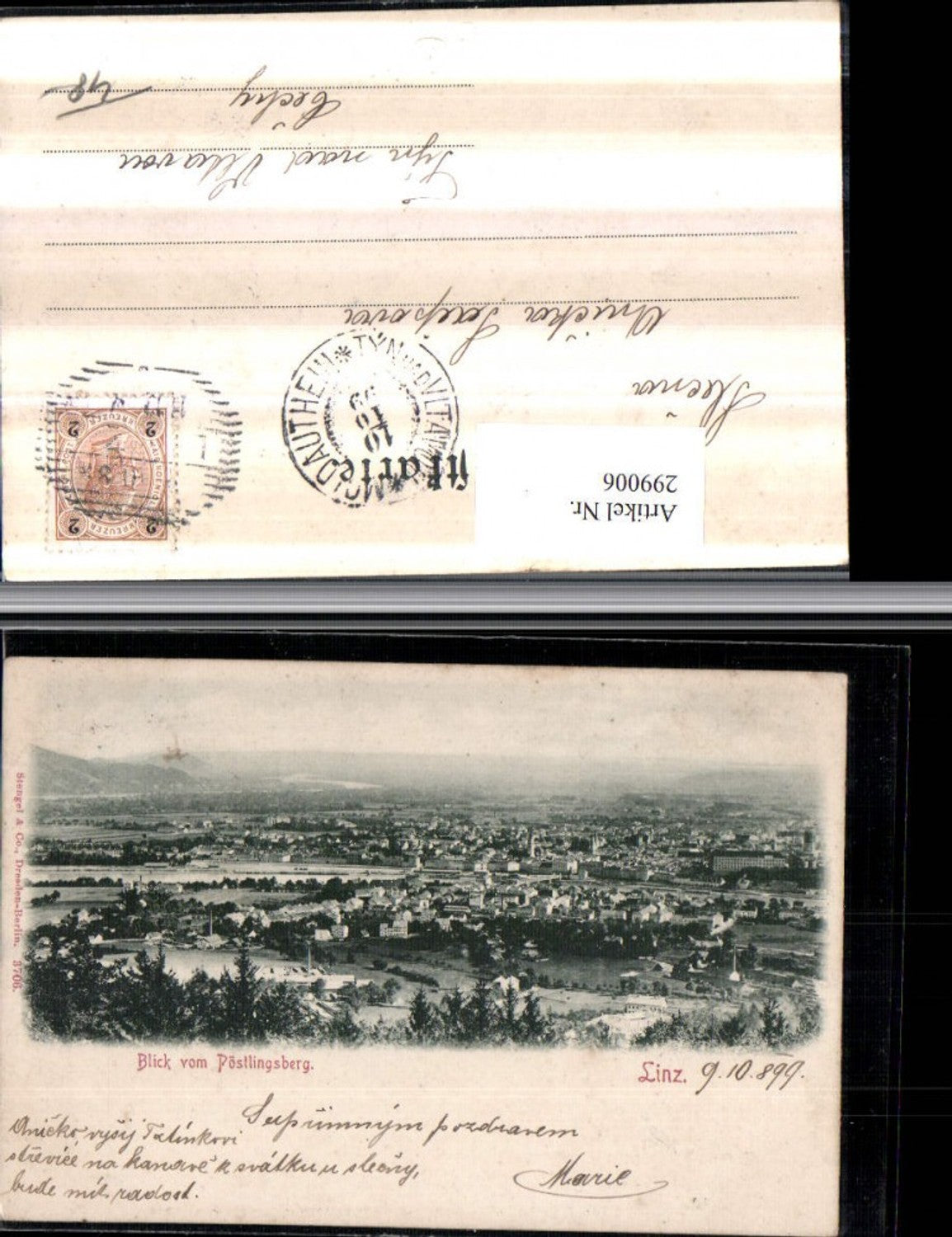 299006,Linz an d. Donau Totale Blick vom Pöstlingberg pub Stengel & Co 3706