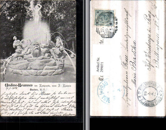299071,Baden b. Wien Kurpark Undine-Brunnen Brunnen
