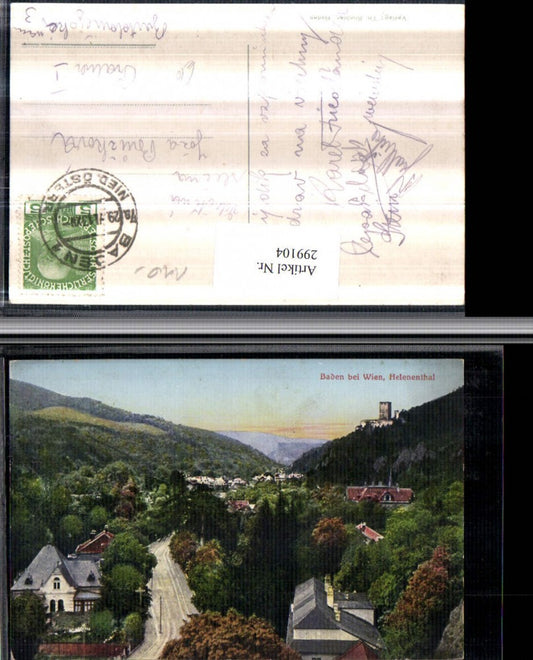 299104,Baden b. Wien Helenental Totale m. Ruine Rauhenstein