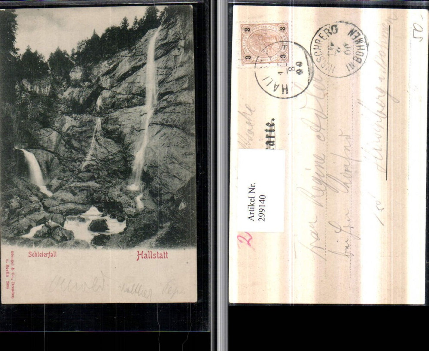 299140,Hallstatt Schleierfall Wasserfall pub Stengel & Co 2604