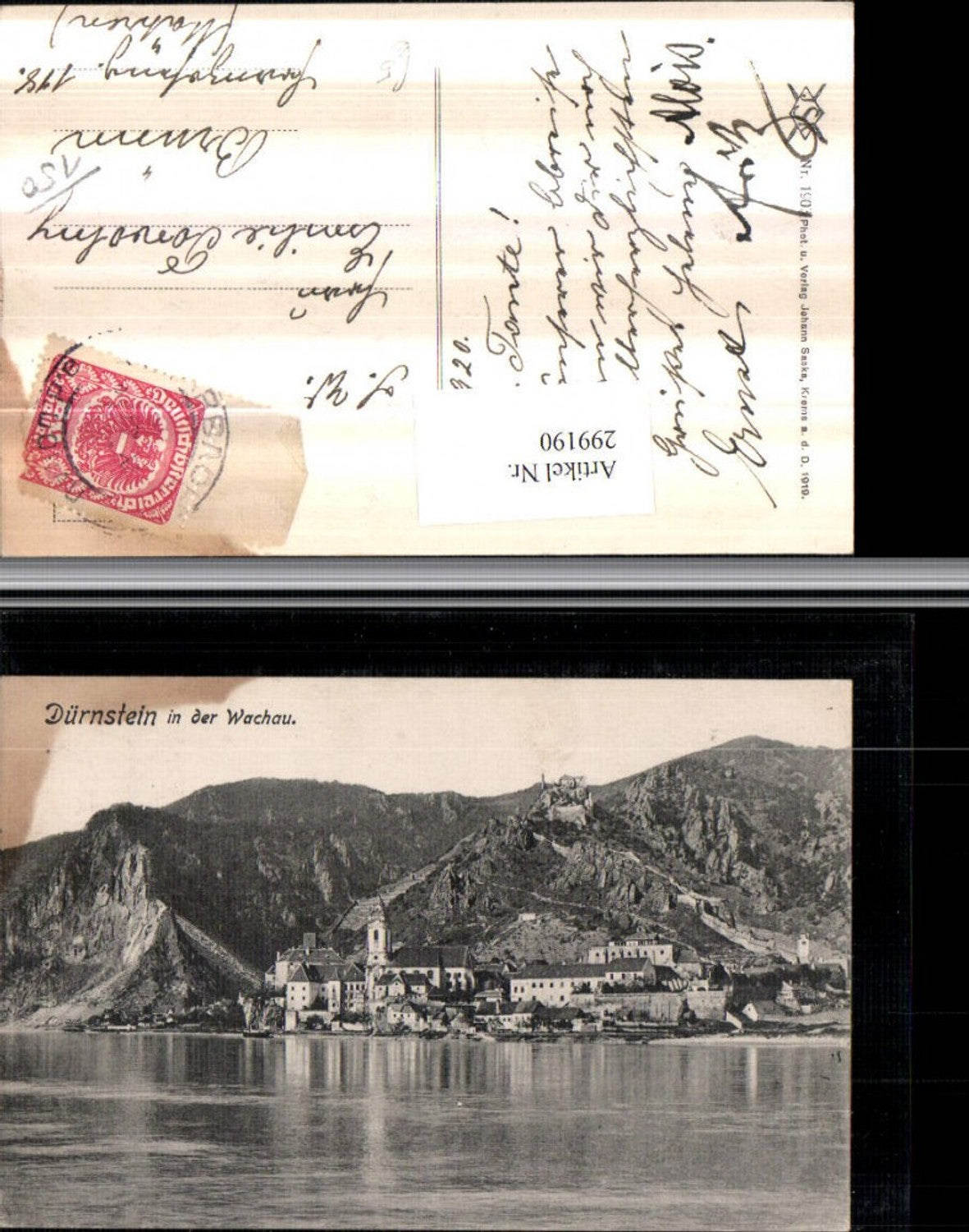 299190,Dürnstein an d. Donau in d. Wachau Totale m. Ruine