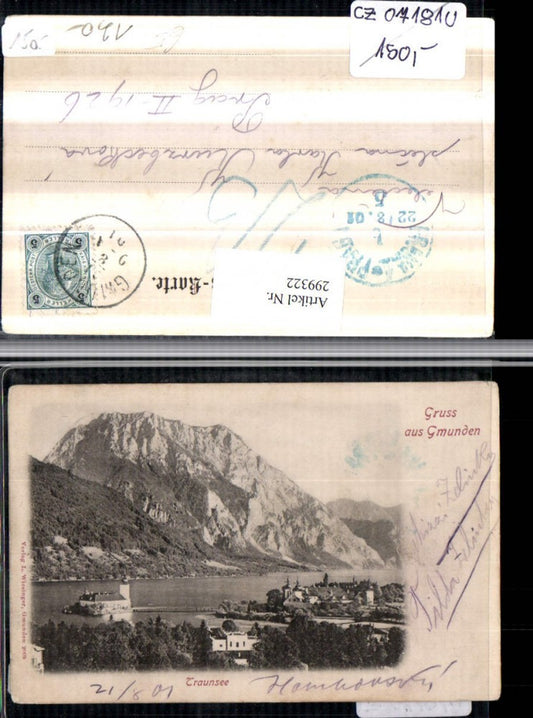 299322,Gmunden Traunsee Schloss Ort Orth Bergkulisse