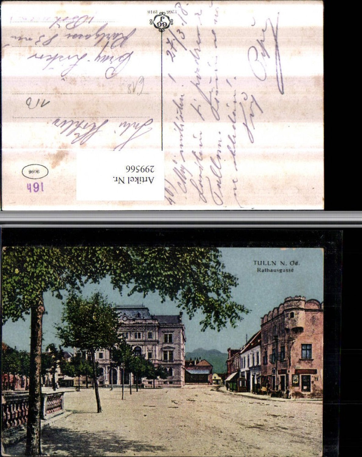 299566,Tulln an d. Donau Rathausgasse Straßenansicht Rathaus