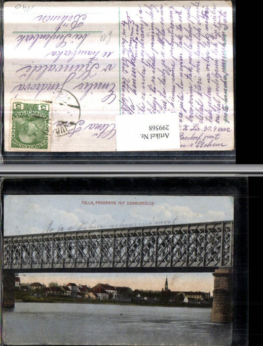 299568,Tulln an d. Donau Teilansicht Panorama m. Donaubrücke Brücke