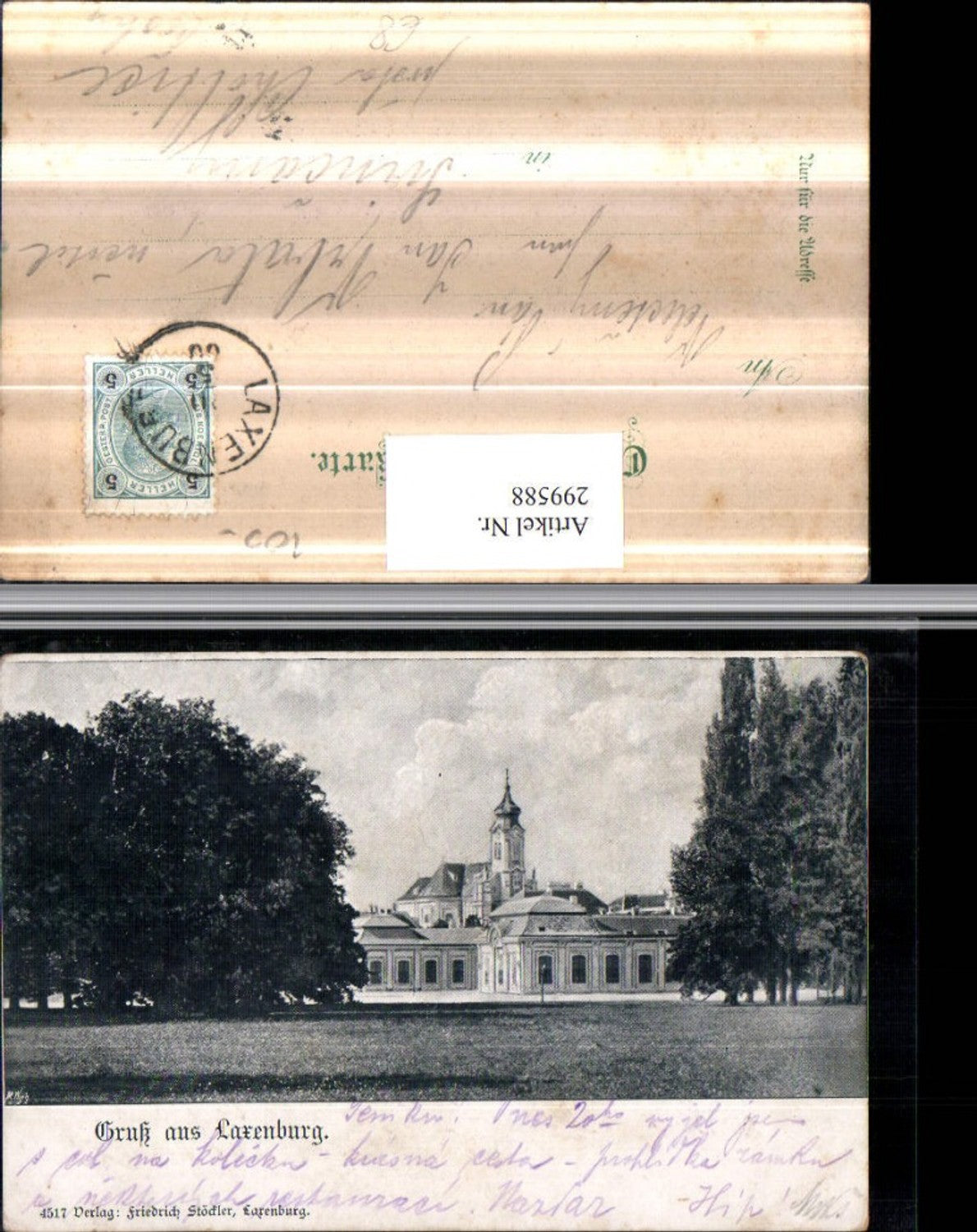 299588,Gruß aus Laxenburg Blick zur Kirche