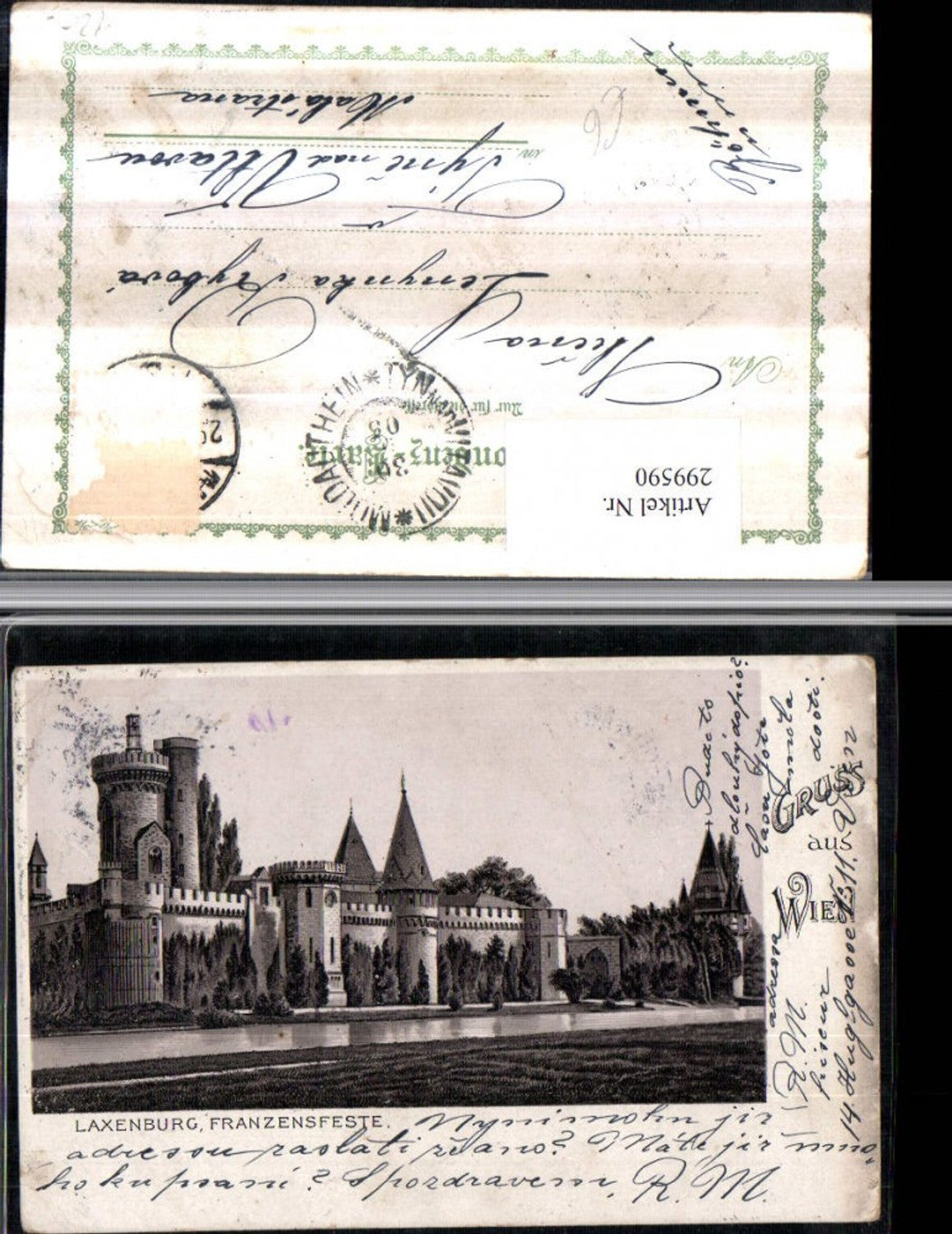 299590,Gruß aus Wien Laxenburg Franzensfeste Franzensburg