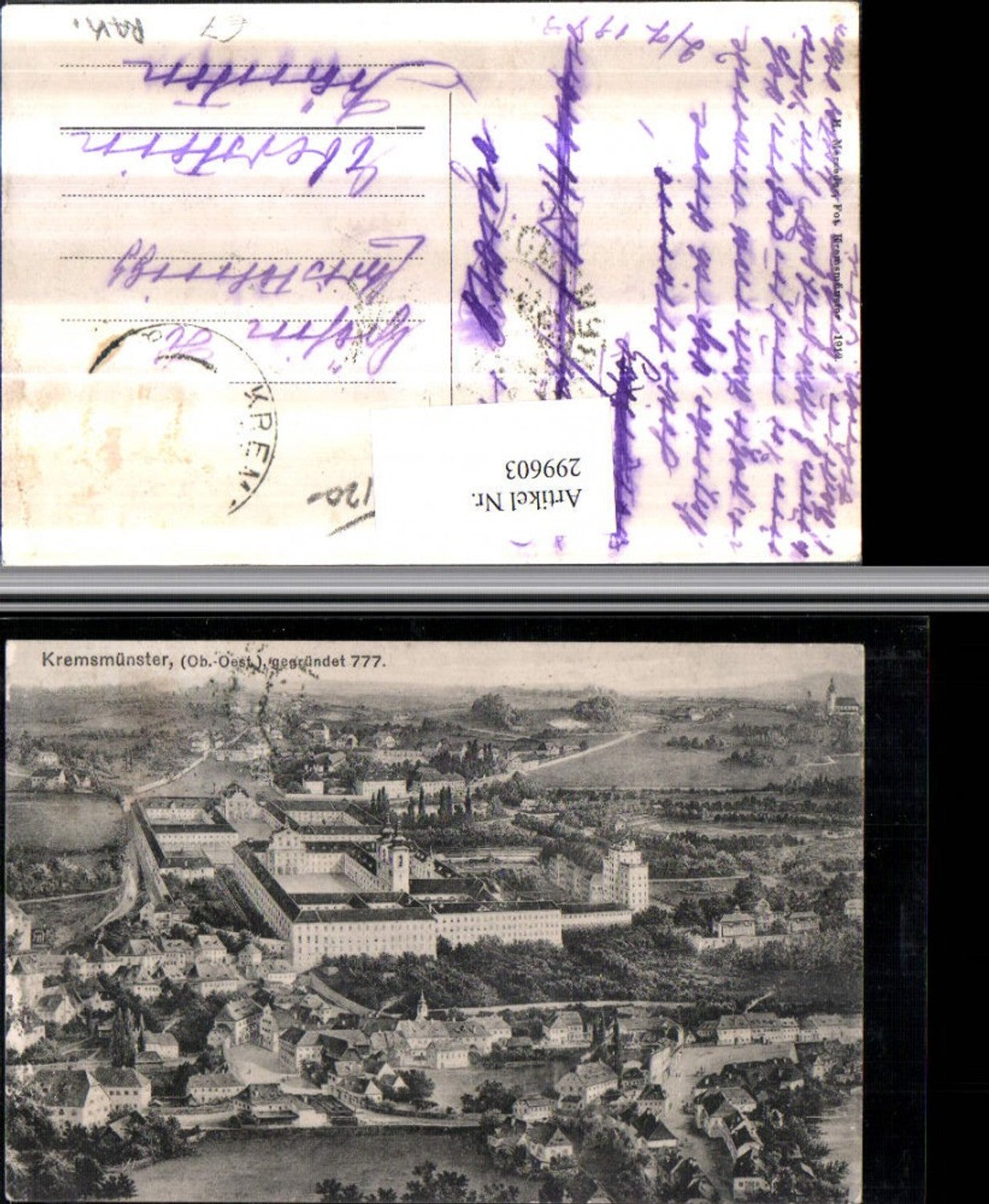 299603,Kremsmünster Totale m. Stift