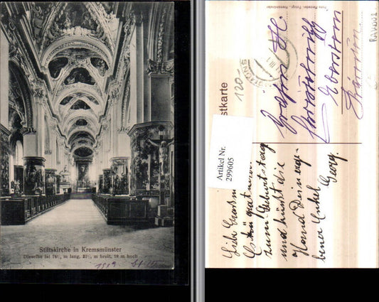 299605,Kremsmünster Stiftskirche Innenansicht