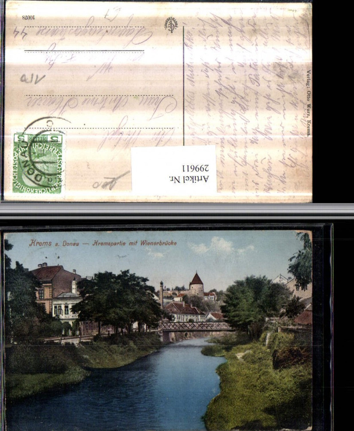 299611,Krems an d. Donau Teilansicht Kremspartie m. Wienerbrücke Brücke