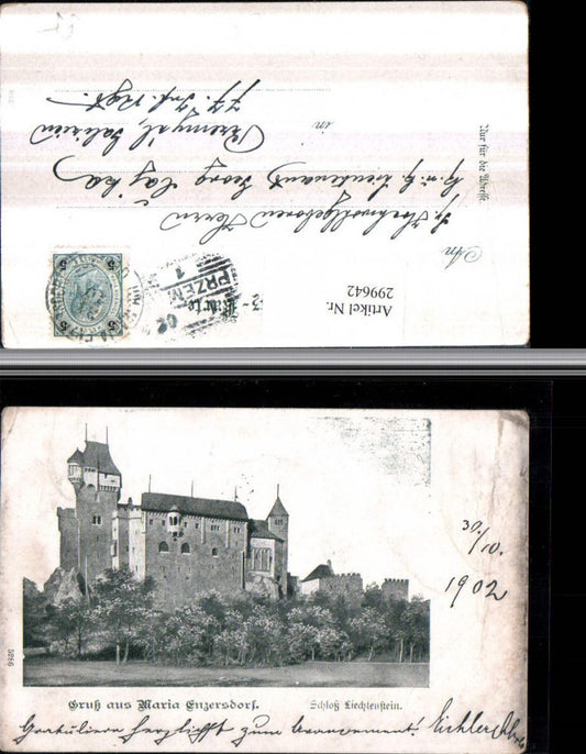 299642,Gruß aus Maria Enzersdorf Schloss Burg Liechtenstein