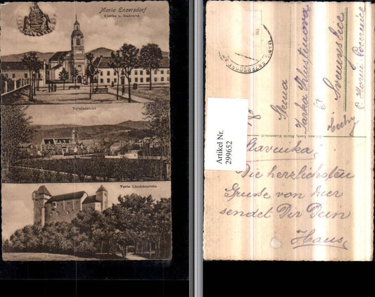 299652,Maria Enzersdorf Totale Burg Liechtenstein Kirche Gnadenbild Mehrbildkarte