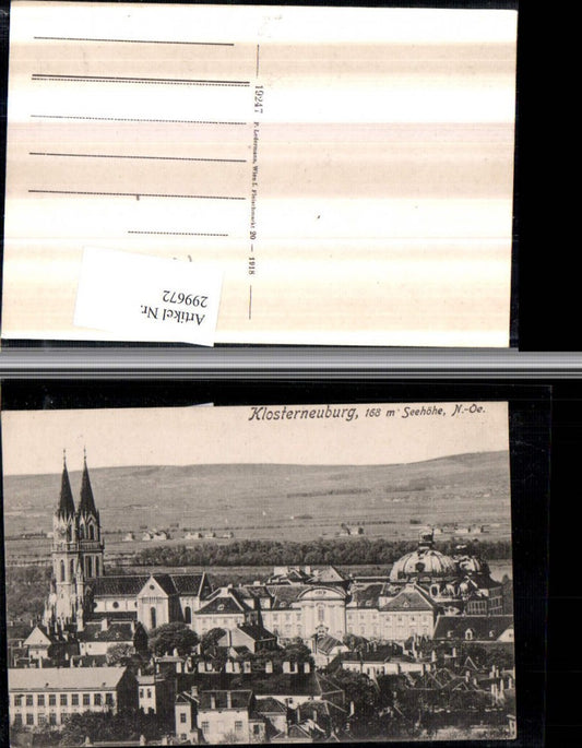 299672,Klosterneuburg Teilansicht m. Stift Kirche