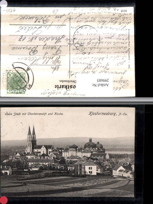 299685,Klosterneuburg Totale Obere Stadt m. Chorherrenstift u. Kirche