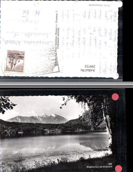 299732,Klopeinersee See b. St. Kanzian m. Hochobir Bergkulisse pub Franz Schilcher 984