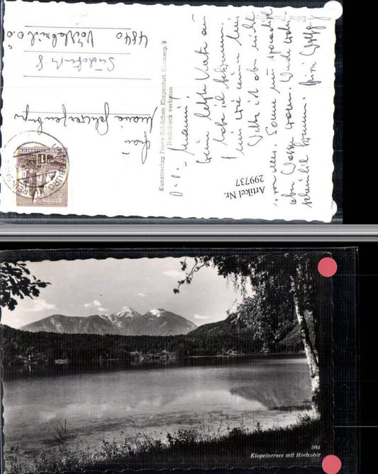 299737,Klopeinersee See b. St. Kanzian m. Hochobir Bergkulisse pub Franz Schilcher 984