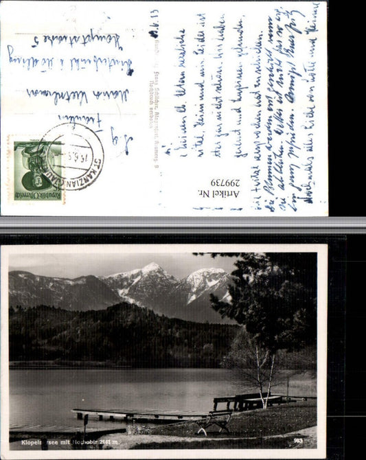 299739,Klopeinersee See b. St. Kanzian m. Hochobir Bergkulisse pub Franz Schilcher 983