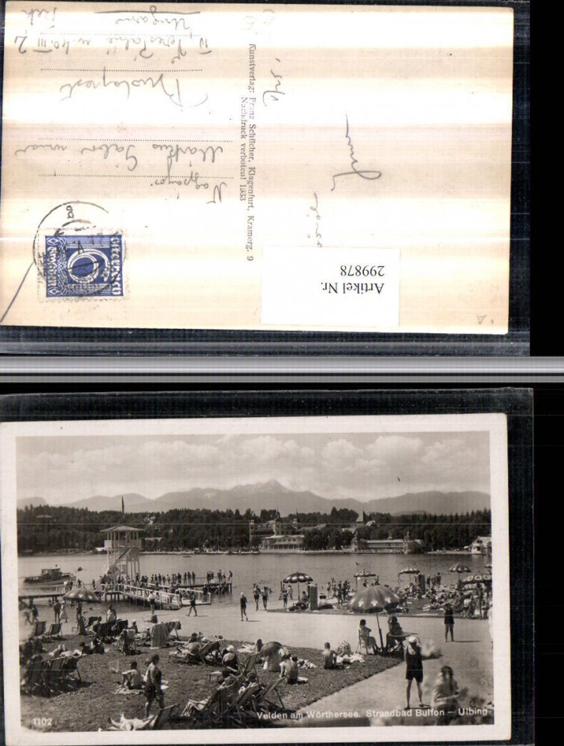 299878,Velden am Wörthersee Strandbad Bulfon Ulbing Strandleben pub Franz Schilcher 1102