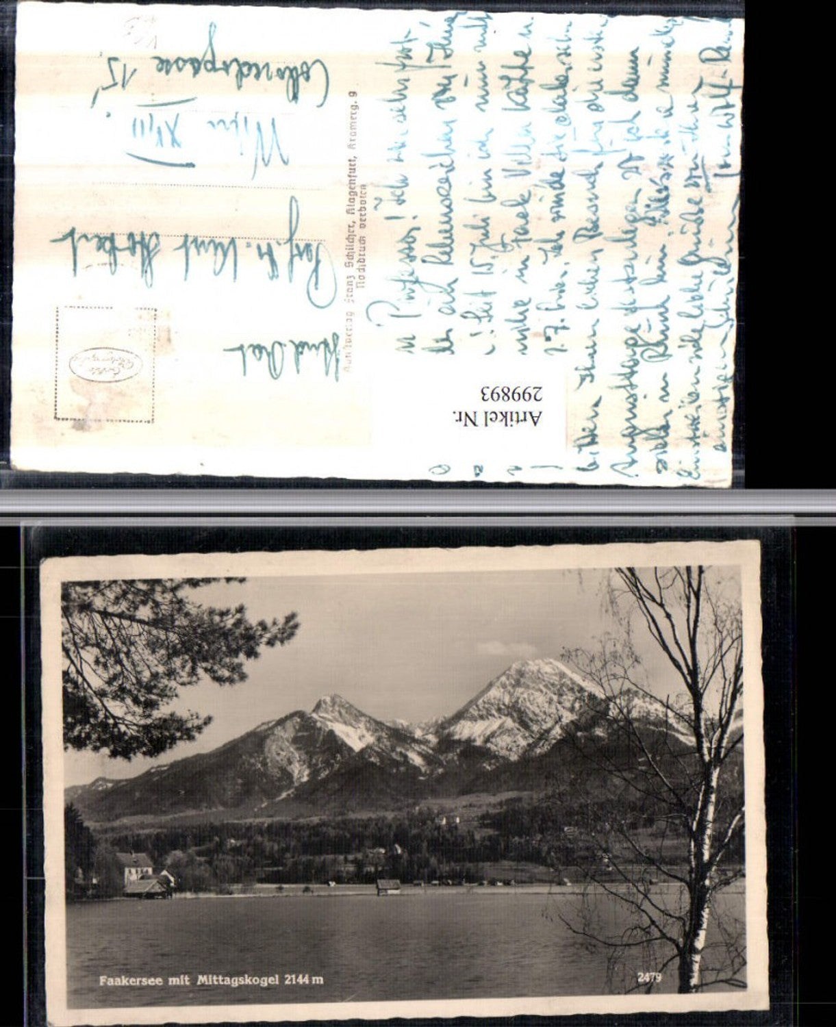 299893,Faakersee b. Faak m. Mittagskogel Bergkulisse pub Franz Schilcher 2479