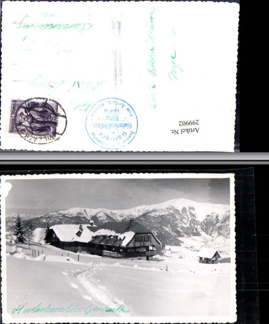 299902,Hinterbuchholzerhütte Berghütte b. Arriach Bergkulisse Winterbild