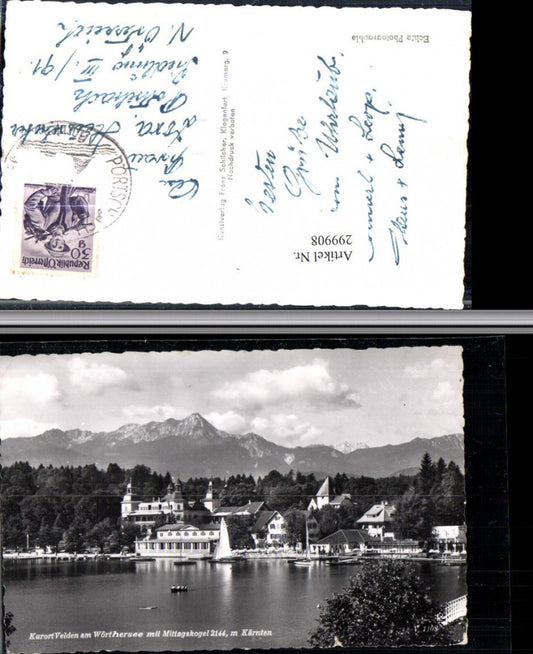299908,Velden am Wörthersee Schloss Hotel m. Mittagskogel Bergkulisse pub Franz Schilcher 1108