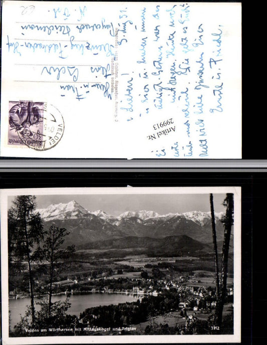 299913,Velden am Wörthersee Totale m. Mittagskogel u. Triglav Bergkulisse pub Franz Schilcher 1112