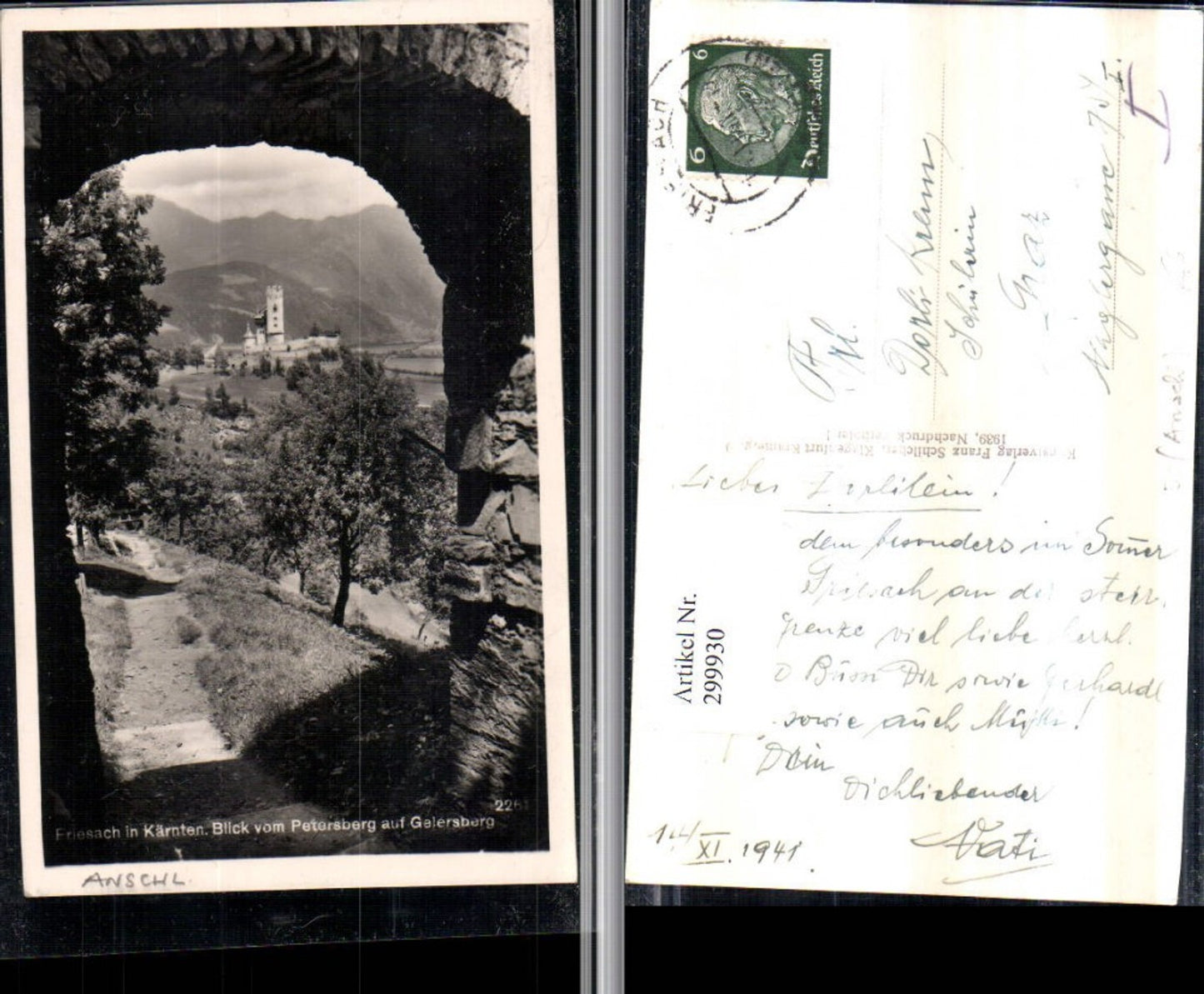 299930,Friesach Blick vom Petersberg auf Geiersberg pub Franz Schilcher 2261