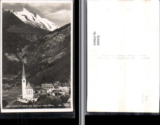 299970,Heiligenblut Totale Kirche m. Großglockner Bergkulisse