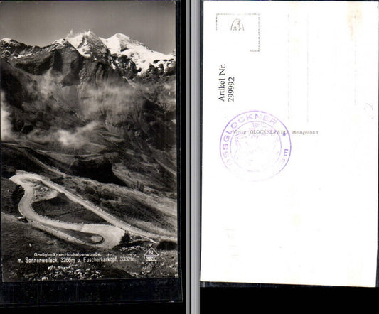 299992,Großglockner Hochalpenstraße m. Sonnenwelleck u. Fuscherkarkopf Bergkulisse b. Heiligenblut