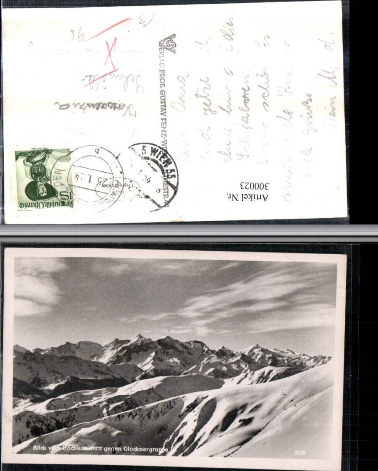 300023,Blick vom Hochkasern geg. Glocknergruppe Bergkulisse b. Dienten