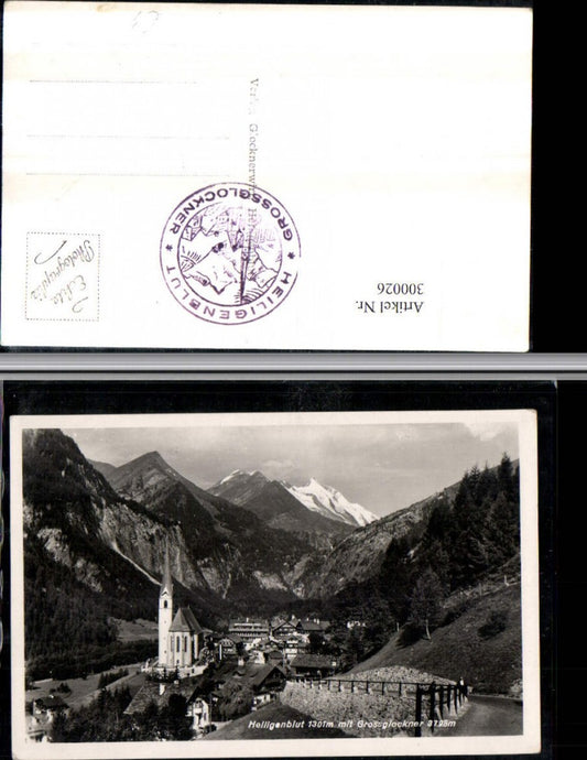 300026,Heiligenblut Totale m. Großglockner Bergkulisse