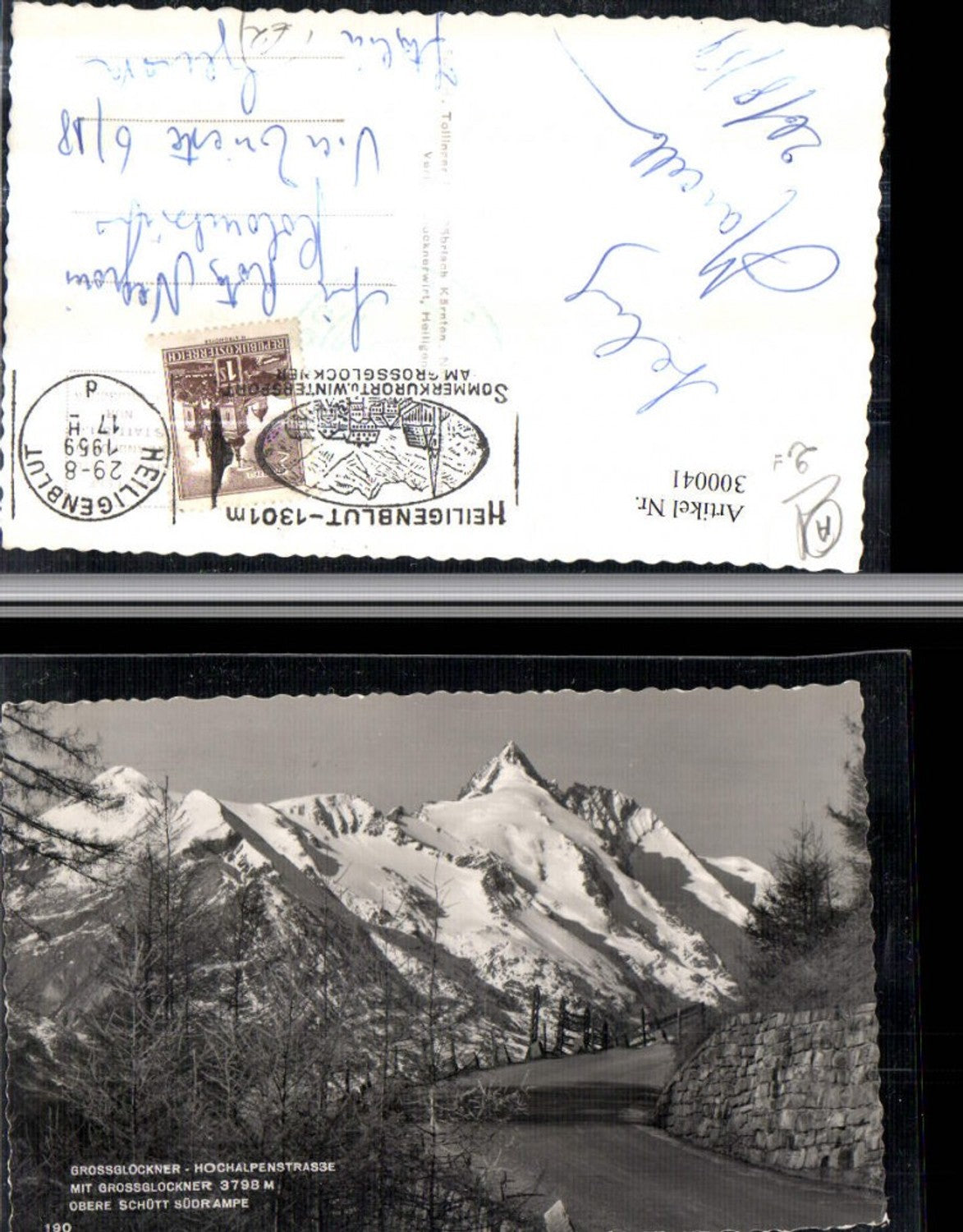 300041,Großglockner Hochalpenstraße Schütt Südrampe Bergkulisse b. Heiligenblut