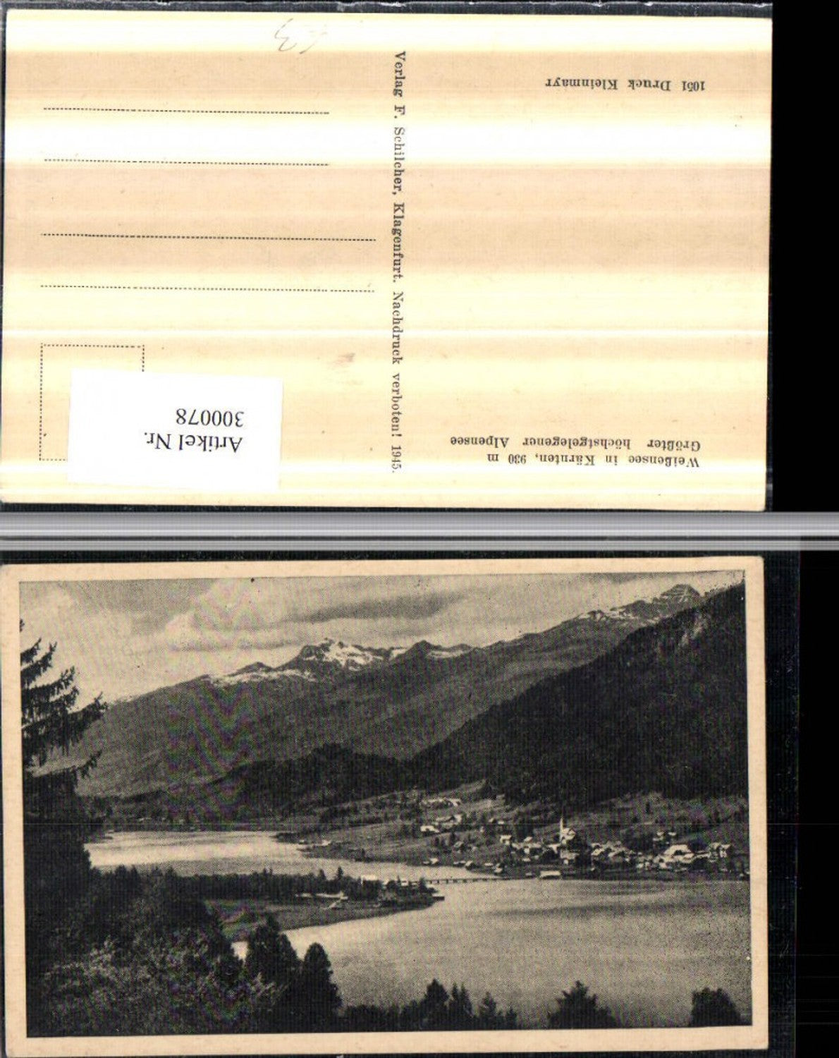 300078,Weißensee Weissensee Techendorf Totale Bergkulisse
