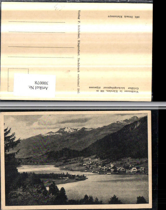 300078,Weißensee Weissensee Techendorf Totale Bergkulisse