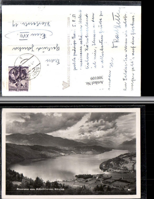 300109,Panorama vom Millstättersee See Totale Bergkulisse