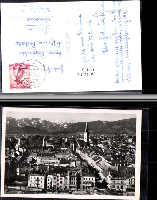 300138,Villach Totale Kirche Bergkulisse pub Franz Schilcher 1141