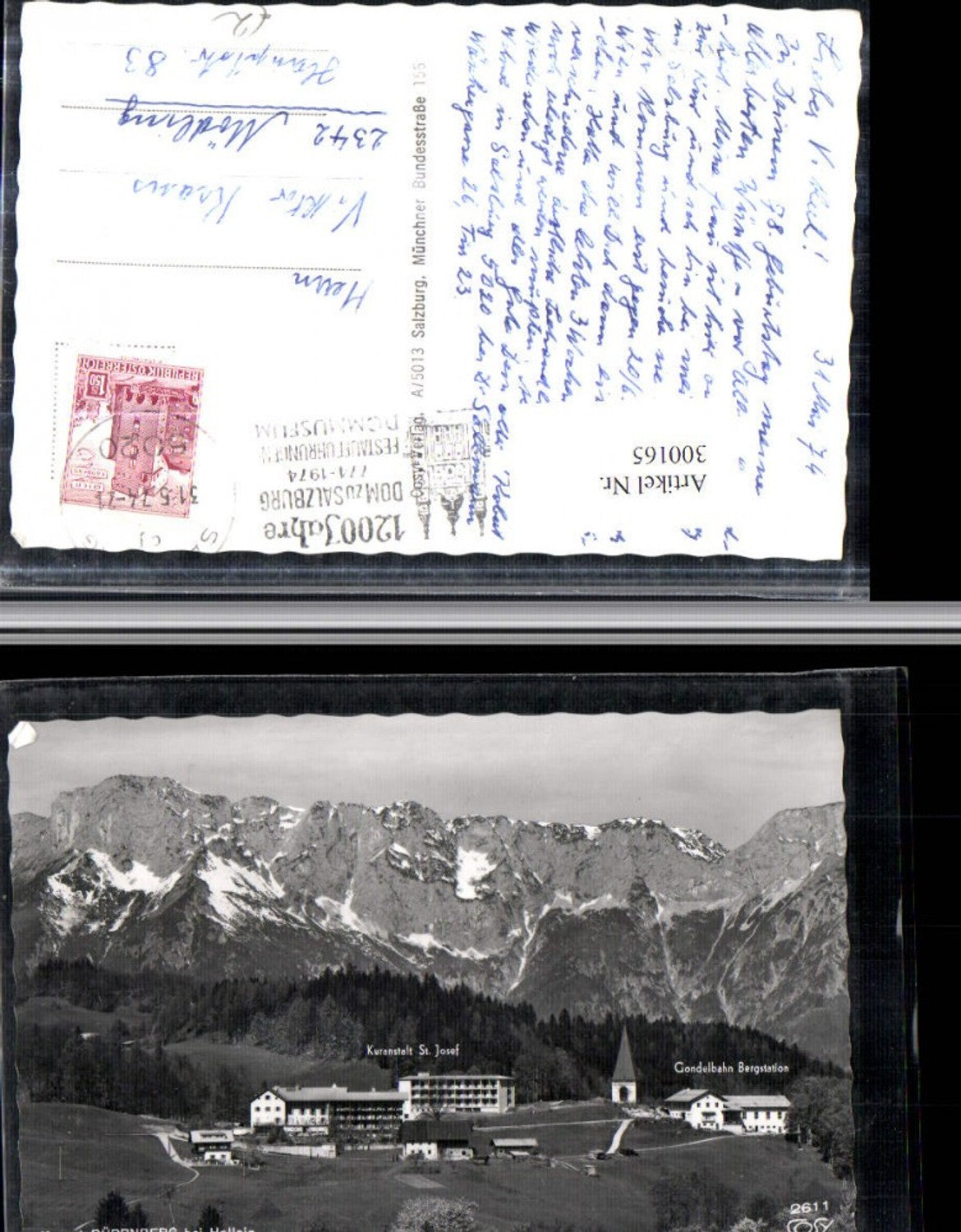 300165,Dürrnberg b. Hallein Kuranstalt u. Bergstation geg. Untersberg Bergkulisse pub Cosy 2611