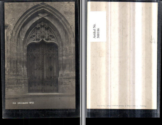 300186,Foto AK Salzburg Kirchenportal Portal pub A. Stockhammer 1893